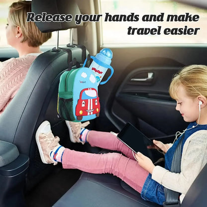 4PCS Car  Seat Hook Multi-Purpose Carbon Fibre Texture Car Seat Back Creative Multi-function On-Board Hooks
